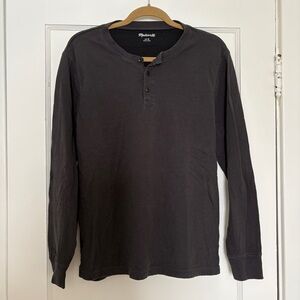 Madewell Charcoal Long Sleeve Henley